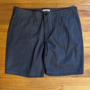 Black Flat Front Casual Shorts